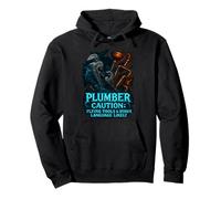 Plumber Dad But Cooler Funny Plumbing Father Mens Pullover Hoodie