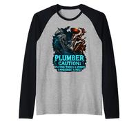 Plumber Dad But Cooler Funny Plumbing Father Mens Raglan Baseball Tee