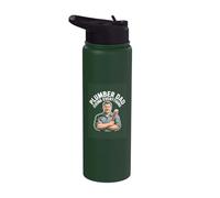 Plumber Dad Fixing Everything Fathers Day Hero Stainless Steel Insulated Water Bottle