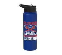 Plumber I Am Not Getting Old Im Becoming A Legend Plumbing Stainless Steel Insulated Water Bottle