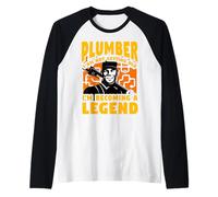 Plumber I am not Getting Old I'm Becoming a Legend Raglan Baseball Tee