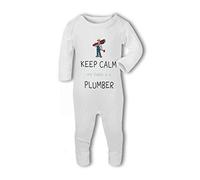Plumber - Keep Calm My Daddy is a Funny - Baby Romper Suit - 3-6 Months