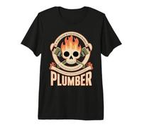 Plumber Life Skull Fixing The World One Pipe At A Premium T-Shirt