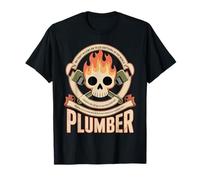 Plumber Life Skull Fixing The World One Pipe At A T-Shirt
