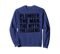 Plumber Man Myth The Legend Funny Father Dad Hero Vintage Sweatshirt