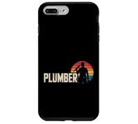 Plumber Retro Sunset Silhouette Tradesman Professional Case for iPhone 7 Plus/8 Plus
