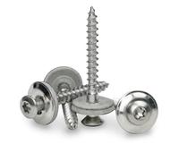 Plumber Screws with Sealing Washer, Pack of 20, Stainless Steel, Hexalobular Screws for Roof Sheets & Sheet Roof, Self-Tapping Screws, Sheet Metal Roof Screws with Seal (4.5 x 40 mm)