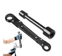 Plumber Tool Set - 3/8 1/2 MPT Threads, Double Ended Spanner, Pipe Fitting Hardware | Residential Commercial Toilet Installation Water Shut Off Valve Fixing Tight Places Heavy Duty Construction Garage