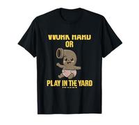 Plumber Work Hard or Play in the Yard Pipe Design T-Shirt