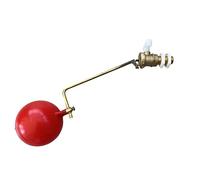 PlumbEZ Adjustable 1/2" Inch Part 2 Ball-Cock Float Valve with Ball/Float for Toilet Cistern and Water Tank, Premium Ball Valve Ballcock for Cisterns & Water Tank Trough Manufactured to BS1212