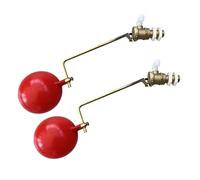PlumbEZ Adjustable 1/2" Inch Part 2 Ball-Cock Float Valve with Ball/Float for Toilet Cistern & Water Tank, Ball Valve Ballcock for Cisterns & Water Trough (Pack of 2)