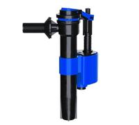 PlumbEZ Adjustable Side Entry Toilet Fill Valve with ½ UK Plastic Threads - Compact Cistern Fill Valve with 180° Rotation Float, Water Saving Quiet Fill, with Double Check Filter - Plastic Threads