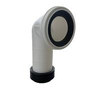 PlumbEZ Bent WC Toilet Pan Connector 4'' (100mm/110mm) - 90 Degree Essential Toilet Seal, Rigid Waste Pipe Connector and Pan Connector, Ideal for Efficient Toilet Waste Management