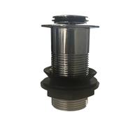 PlumbEZ Clicker Waste - Unslotted Chrome Click Clack Stainless-Steel Pop Up Basin Waste, 1.1/4 Inch, 32mm for Bathroom Sinks - Unslotted