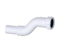 PlumbEZ Compact Flexible Waste Connector 1.1/4 Inch - 32mm Compression x Plain Spigot Drain and Shower Pipe - with Anti-Slip Ring