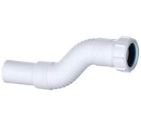 PlumbEZ Compact Flexible Waste Connector 1.1/4 Inch Outlet - 32mm Compression X Plain Spigot Drain Pipe