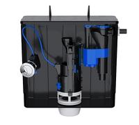 PlumbEZ Concealed Toilet Cistern - Slimline Dual Flush WC Cistern with Delayed Action Air Gap Side Entry Fill Valve, Adjustable Flush Volumes & Mounting Bracket - WRAS Approved Concealed Toilet Tank