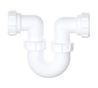 PlumbEZ Easy Flow Running Swivel P Trap 40mm (1.1/2') Sink Waste Pipe Trap, BS EN 274-1:2002 Compliant, EPDM Sealing Washer and 75mm Seal, Basin Trap, Ideal for Effective Kitchen Sink Trap Solution