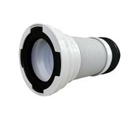 PlumbEZ Flexible 4" 100/110mm Toilet Pan Connector Universal WC Toilet Pan Connector Flexi Slinky Waste Soil Pipe 300mm-600mm Waste Pipe Connector, Durable and Adjustable Flexible Pipe
