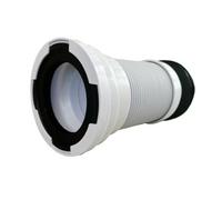 Plumbez Flexible 4" 100/110mm Universal Wc Toilet Pan Connector, Adjustable 300-600mm Flexi Slinky Waste Soil Pipe, Durable