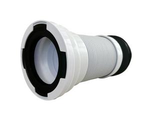 Plumbez Flexible 4" 100/110mm Universal Wc Toilet Pan Connector, Adjustable 300-600mm Flexi Slinky Waste Soil Pipe, Durable