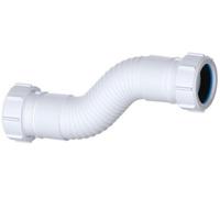 PlumbEZ Multi-Fit Flexible Drain Pipe - 1.1/4 Inch, 32mm Flexible Shower Waste Compression Fitting