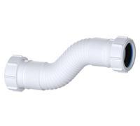 PlumbEZ Multi-fit Flexible Drain Pipe - 1.1/4 Inch, 32mm Flexible Shower Waste Compression Fitting