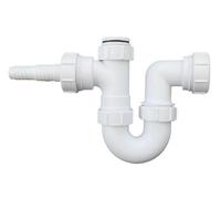PlumbEZ Multi-Fit Sink Swivel P Trap With A Horizontal Nozzle 40mm (1.1/2"), 75mm Water Seal, Bs En 247-1:2002 Compliant.