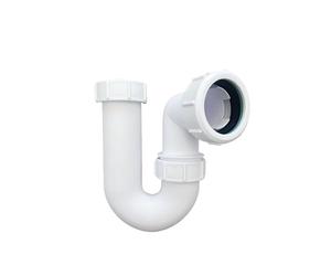 PlumbEZ Multi-fit Swivel P Trap 32mm (1.1/4') Sink Waste Pipe Trap, BS EN 274-1:2002 Compliant. with EPDM Sealing Washer and 75mm Seal. Basin Trap, Ideal for Effective Kitchen Sink Trap Solution