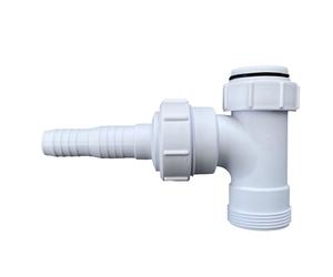PlumbEZ Multi-Fit Waste Trap Adaptor Tee with Nozzle - 40mm 1.1/2" Swivel Swept BSP Tee c/w Nozzle, Dishwasher Waste Pipe Connector, Washing Machine Waste Splitter, BS EN 24-1:2002 Compliant