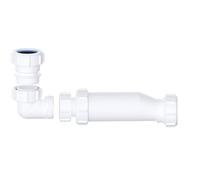 PlumbEZ Multi-Orientation 1-1/2" Self-Closing Basin Waste Trap 40mm - Space Saver Sink Waste Kit, Bathroom Sink Waste, Waterless Sink Trap with Vertical or Horizontal Basin Trap Capability