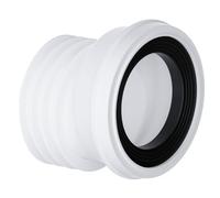 PlumbEZ Offset Toilet Waste Pipe Connector - 20mm Offset Toilet Pan Connector for 4"/110mm PVC-U & Cast Iron Soil Pipe, 90-107mm Inlet Fits All Toilet Pipe Spigots