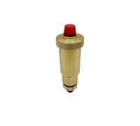 PlumbEZ Slimline Automatic Air Vent 1/2 Inch BSP with Shut-Off Check Valve - Compact Brass Self-Bleeding Float Valve for Radiators, Boilers & Central Heating System Air Removal