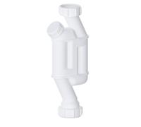 PlumbEZ Straight Through Trap - 32mm Pedestal Trap 1.1/4" with Cleaning Eye for Basin Waste, Straight Sink Trap with Multi-Fit Outlet
