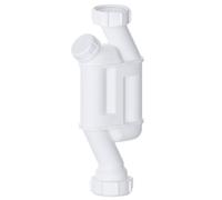 PlumbEZ Straight Through Trap - 32mm Pedestal Trap 1.1/4" With Cleaning Eye For Basin Waste, Straight Sink Trap With Universal Outlet