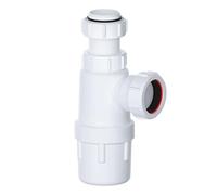 PlumbEZ Telescopic Adjustable Bottle Trap with Anti-Slip Ring - 40mm (1.1/2') BS EN274-1 Compliant Sink Waste Kit and Urinal Bottle Sink Trap