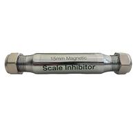 PlumbEZ WRAS Water Softener Scale Inhibitor - 15mm compression Limescale Filter - Inline Water Softener and Magnetic Water Conditioner - Protects Boiler - Lifetime Guarantee