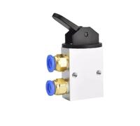 plumbify Store 2 Position 3 Way Manual Handle Control Pneumatic Mechanical Valve(S3HL-08-PC 8MM)