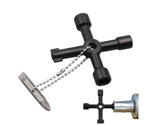 Plumbing and Power Tools - 4 Way Wrench with Torque Function, Portable And Robust Design, Ideal For DIY Or Professional Use | Accurate Valve Maintenance