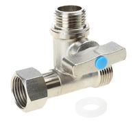 Plumbing Diverter Fitting with Two Routes and Manual Control | Three-Way Plumbing Configuration, Two Male Outlets, Rotating Union to Positioning At the Threaded
