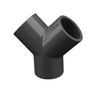 Plumbing Fitting,PVC Y 3-Way Connector Multicolor Multiple Sizes for Garden Irrigation Aquarium(Grey,32mm)