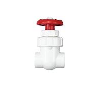Plumbing Fittings Ball Valve Hi-Quality UPVC I.D 20/25/32/40mm Gate Valve Precision Flow Control PVC Sluice Valve (Blanc,Inner Dia50mm(DN40))
