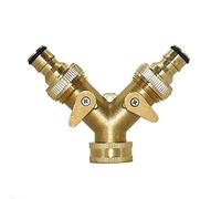 Plumbing Fittings Ball Valve Hose Fitting Brass Garden Tap 2 Way Tap Irrigation Valve Hose Pipe Splitter Quick Connector Adapter Female Thread G3/4 1pcs