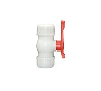 Plumbing Fittings Ball Valve Water Pipe Tee Coupler Plastic Ball Valve 2-Ways Quick Connector T-Type PVC PE Fast Connection(50mm x Repair)