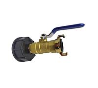 Plumbing Fittings Water Valve S60x6 IBC Faucet Tank Coarse Thread Drain Adapter to 3/4'' Brass Outlet Tap Fixing Connector Replacement Valve Fitting Parts for Home Garden