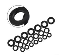 Plumbing Flat Washers Assortment 21pc Stop Drip Faucet | 21-piece kit, 3/8 1/2 3/4 inch sizes, stops dripping taps, rubber material, kitchen bathroom use