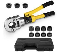 Plumbing Hydraulic Crimping Tools, Pro Press Copper Pipe Crimper Tool, Copper Tube Fittings Hydraulic Pipe Crimping Tool, With 11 Pairs of Dies