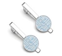 Plumbing Pattern Silver Tie Clip Suit Accessories for Men Necktie Bar Set Pin Business Wedding