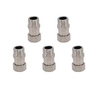 Plumbing Pipe Adapter G1/2 Female Thread Stainless Steel Water Gas Pipe Fitting for Building Material 5pcs Premium Durable Resistant for Plumbing Hardware Gas