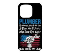 Plumbing Plumber American Usa Flag Patriotic Plumber The Case for iPhone 15 Pro